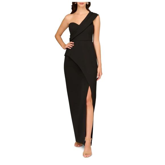 Aidan Mattox Bonded Crepe Column Gown Size US/6 - Picture 7 of 13